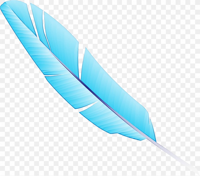 Feather, PNG, 1414x1245px, Watercolor, Blue, Feather, Natural Material, Paint Download Free