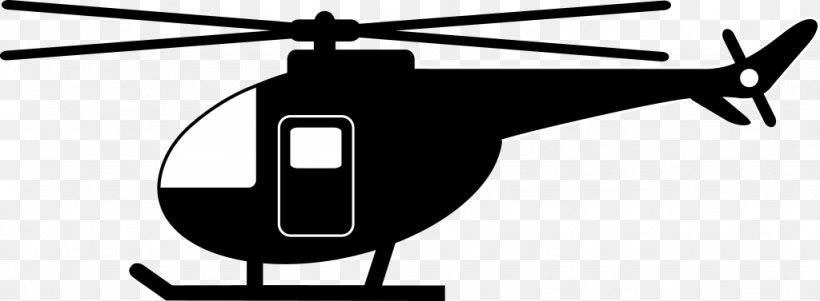 Helicopter Airplane Clip Art, PNG, 1024x377px, Helicopter, Aircraft, Airplane, Black, Black And White Download Free