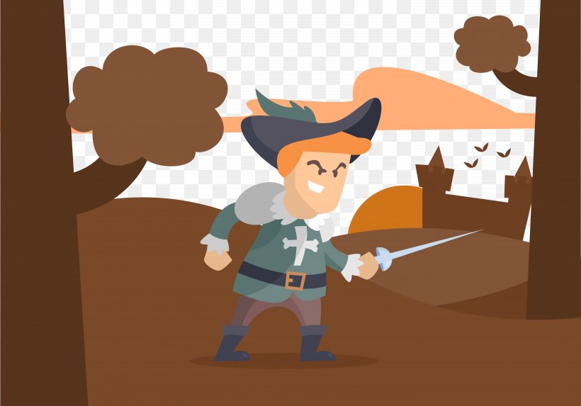 Sword Musket Firearm Illustration, PNG, 5833x4082px, Cartoon, Art, Carnivoran, Clip Art, Cowboy Download Free