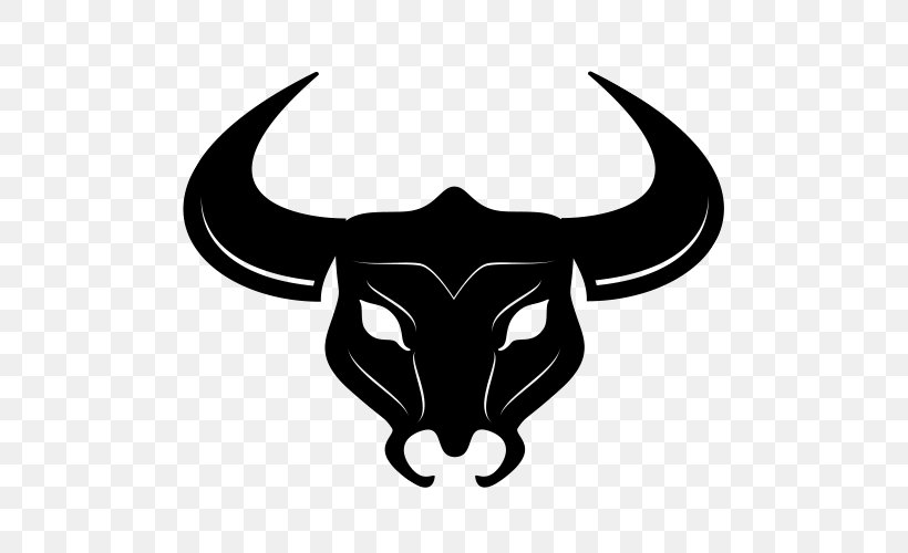 Cattle Bull Clip Art, PNG, 500x500px, Cattle, Art, Black, Black And White, Bone Download Free