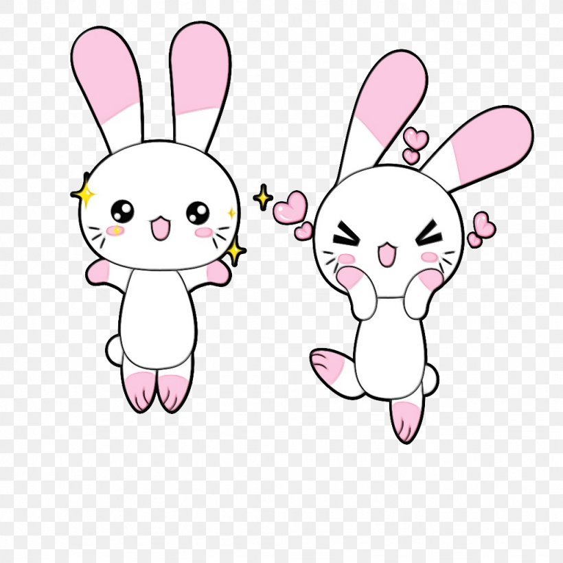 Easter Bunny, PNG, 1024x1024px, Watercolor, Animal Figure, Cartoon, Ear, Easter Bunny Download Free