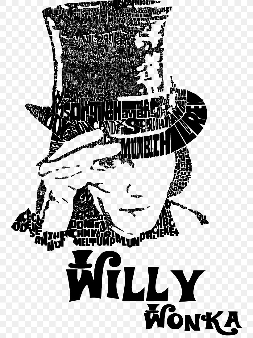 The Willy Wonka Candy Company Logo Poster, PNG, 750x1095px, Willy Wonka, Art, Black And White, Brand, Logo Download Free