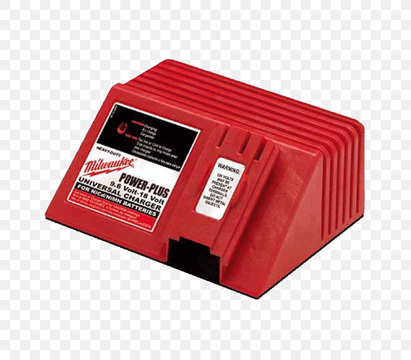 Battery Charger Milwaukee Electric Tool Corporation Power Tool Cordless Lithium-ion Battery, PNG, 720x720px, Battery Charger, Cordless, Electric Battery, Electronics Accessory, Hardware Download Free