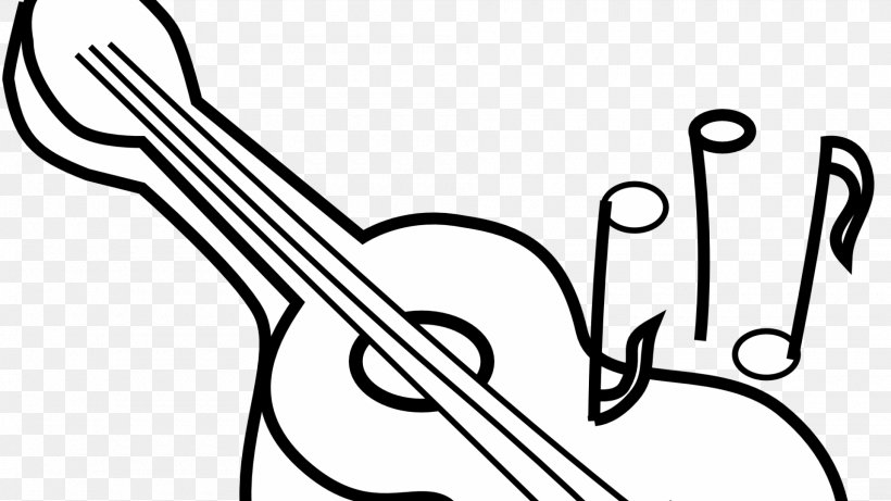 Guitar Drawing Ukulele Black And White Clip Art, PNG, 1920x1080px, Watercolor, Cartoon, Flower, Frame, Heart Download Free