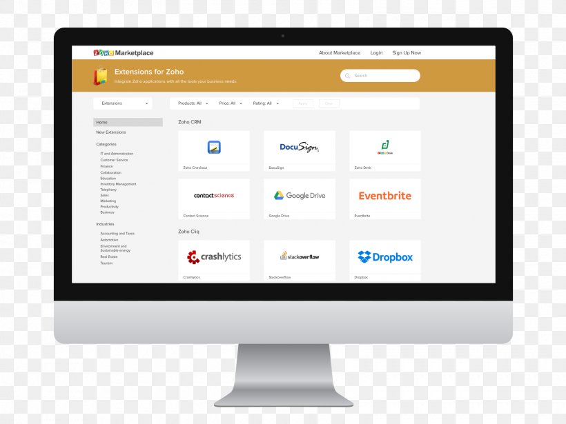 Computer Program Zoho Office Suite Customer Relationship Management Computer Software GoToMeeting, PNG, 1600x1200px, Computer Program, Brand, Business, Cloud Computing, Computer Monitor Download Free
