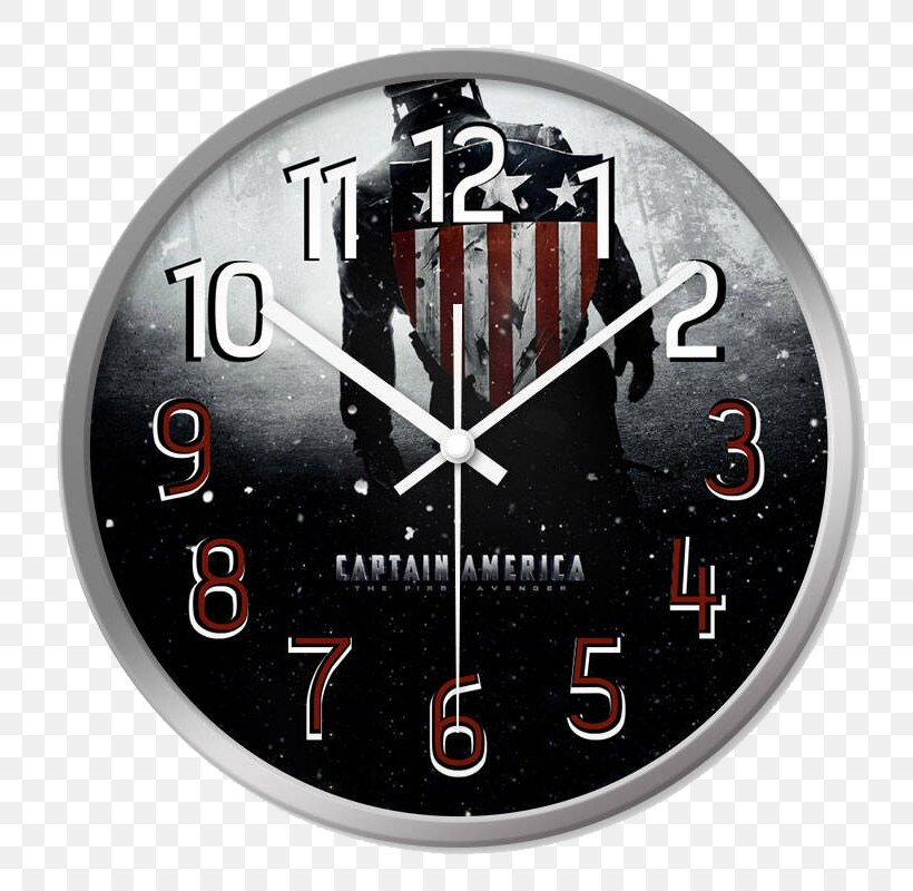 Captain America Clock Living Room Parxe1, PNG, 800x800px, Captain America, Americas, Brand, Clock, Drawing Download Free