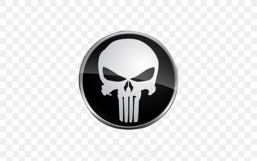 Punisher T-shirt Paper Iron-on Wallpaper, PNG, 1024x640px, Punisher, Black And White, Bone, Brand, Bumper Sticker Download Free
