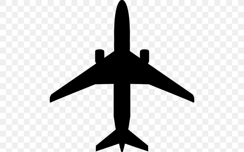 Airplane Aircraft Clip Art, PNG, 512x512px, Airplane, Air Travel, Aircraft, Black And White, Drawing Download Free