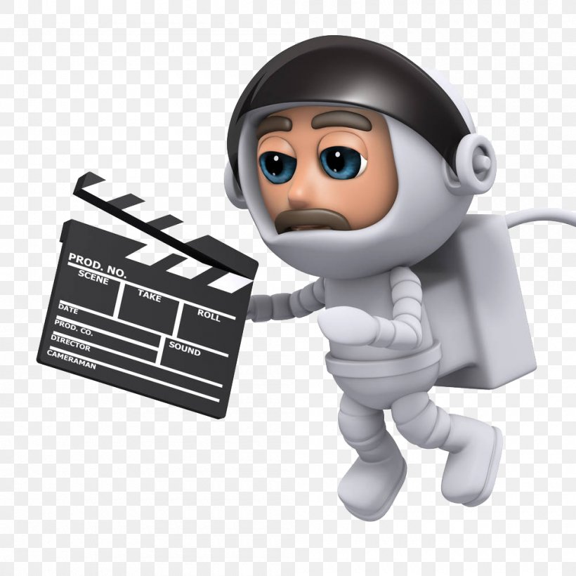 Cartoon Film Clapperboard, PNG, 1000x1000px, 3d Computer Graphics, Cartoon, Astronaut, Clapperboard, Drawing Download Free