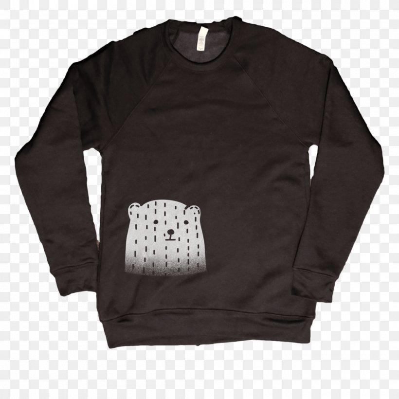 Long-sleeved T-shirt Long-sleeved T-shirt Hoodie Sweater, PNG, 1000x1000px, Sleeve, Black, Brand, Hood, Hoodie Download Free