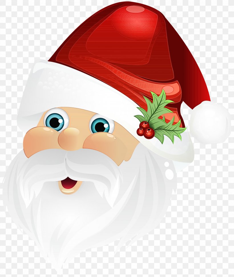 Santa Claus, PNG, 2537x3000px, Watercolor, Cartoon, Christmas, Fictional Character, Holly Download Free