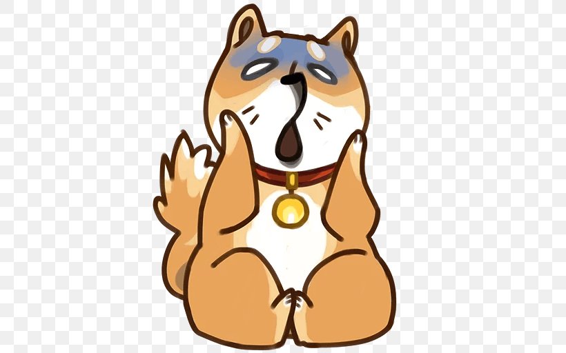 Whiskers Shiba Inu Telegram Sticker Clip Art, PNG, 512x512px, Whiskers, Bear, Carnivoran, Cat, Cat Like Mammal Download Free