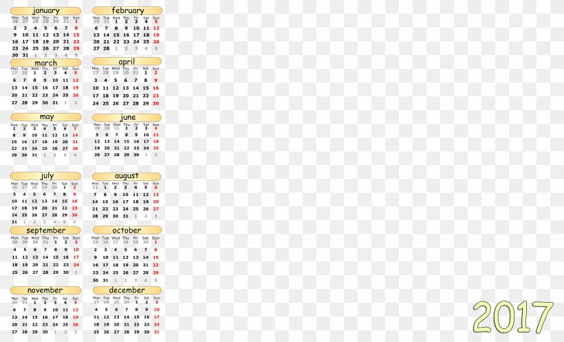 Calendar Clip Art, PNG, 4200x2550px, Calendar, Almanac, English, Month, October Download Free