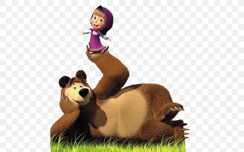 Masha And The Bear, PNG, 512x512px, Bear, Animation, Carnivoran, Child, Figurine Download Free