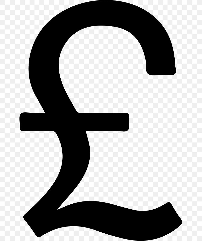 Pound Sign Pound Sterling Currency Symbol, PNG, 661x981px, Pound Sign, Area, Artwork, Black And White, Currency Download Free