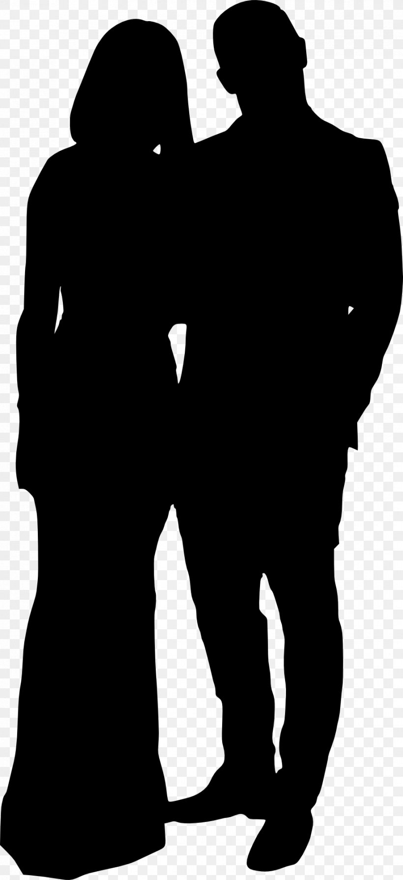 Silhouette Photography Clip Art, PNG, 916x2000px, Silhouette, Black, Black And White, Couple, Human Behavior Download Free