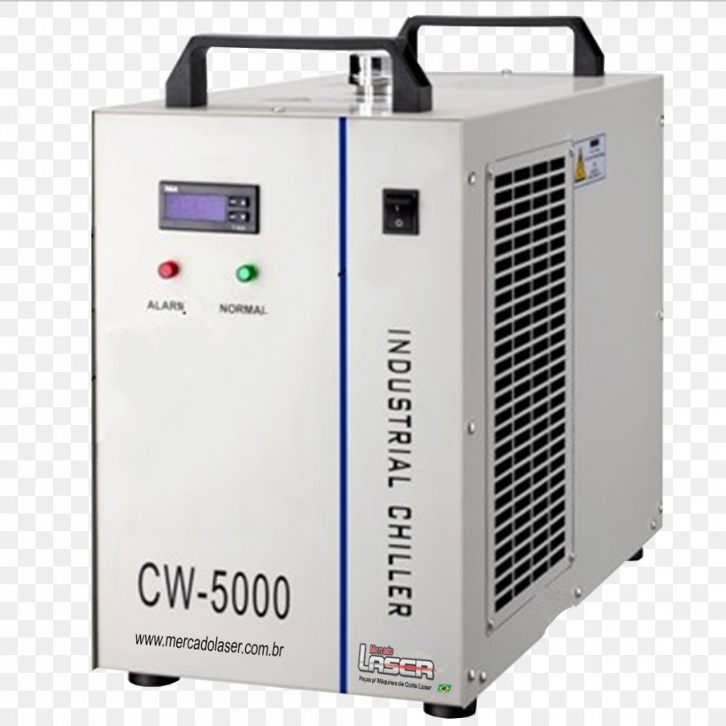 Water Chiller Laser Cutting Laser Engraving Refrigeration, PNG, 1000x1000px, Water Chiller, Air Conditioning, Carbon Dioxide Laser, Chiller, Cooling Capacity Download Free