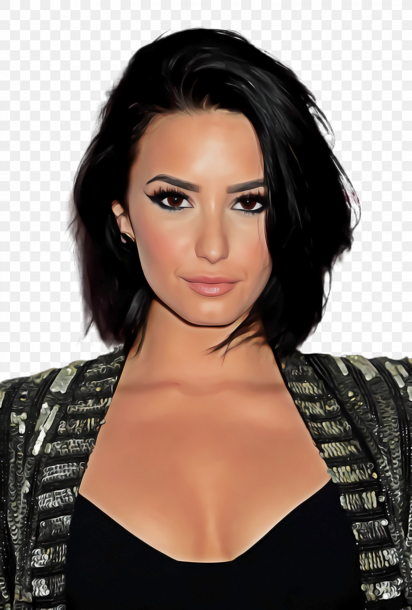 Demi Lovato Bob Cut Hairstyle Head Hair Face, PNG, 1644x2432px, Demi Lovato, Bangs, Beauty, Black Hair, Bob Cut Download Free