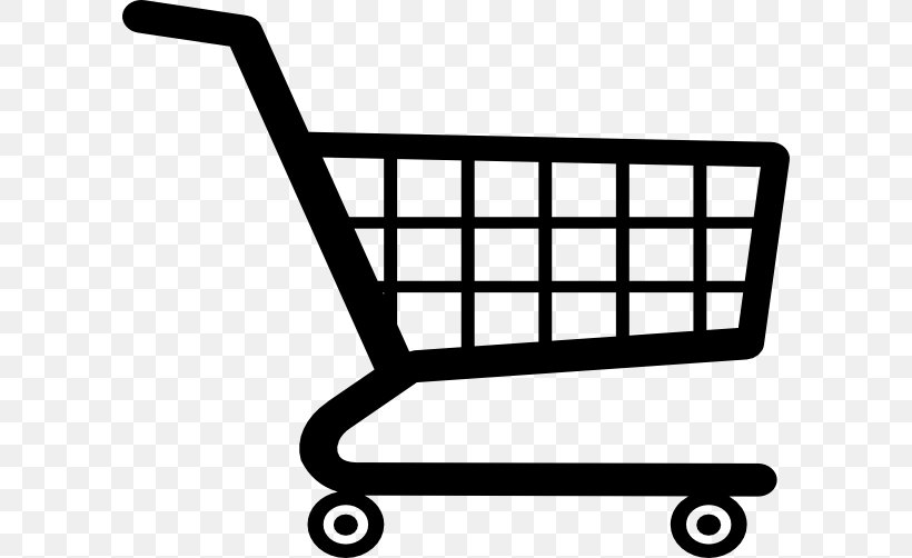 Shopping Cart Shopping Bags & Trolleys Clip Art, PNG, 600x502px, Shopping Cart, Area, Bag, Black, Black And White Download Free