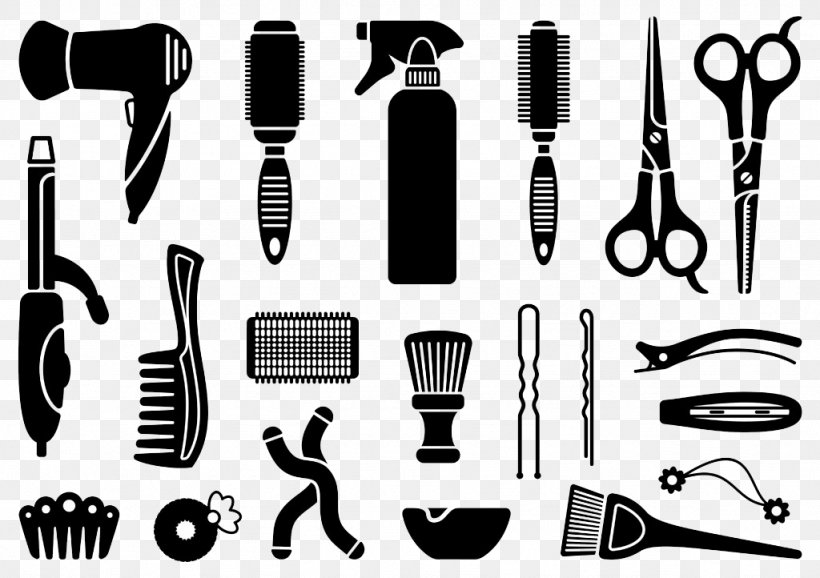 Comb Hairdresser Clip Art, PNG, 1024x722px, Comb, Barber, Barrette, Beauty Parlour, Black And White Download Free