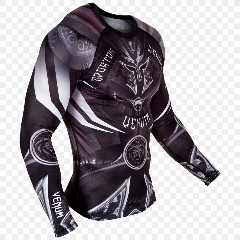 Rash Guard Venum Gladiator T-shirt Mixed Martial Arts, PNG, 1500x1500px, Rash Guard, Black, Boxing, Brand, Brazilian Jiujitsu Download Free