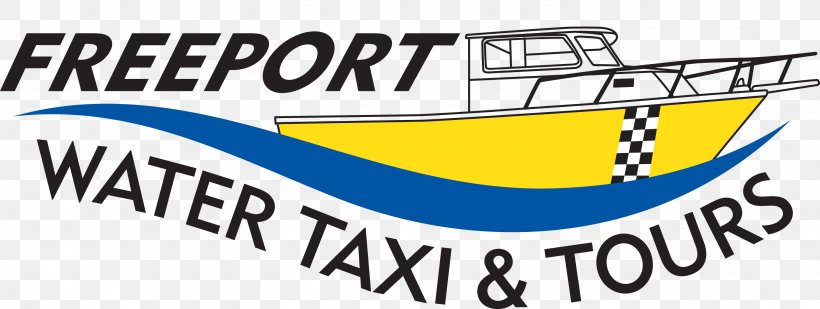 Water Taxi Logo Brand Freeport, PNG, 2957x1115px, Taxi, Area, Banner, Boat, Brand Download Free