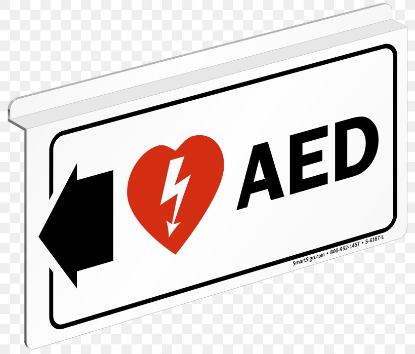 Automated External Defibrillators Sign Arrow First Aid Supplies Door Hanger, PNG, 800x699px, Automated External Defibrillators, Area, Brand, Ceiling, Defibrillation Download Free