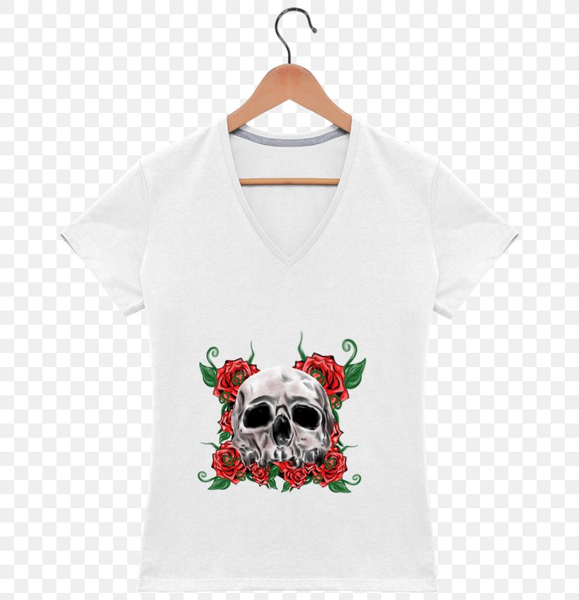 T-shirt Tote Bag Sleeve Neck, PNG, 690x850px, Tshirt, Bag, Neck, Skull, Sleeve Download Free