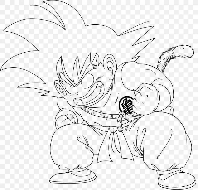 Goku Line Art Vegeta Drawing Dragon Ball, PNG, 3300x3170px, Watercolor, Cartoon, Flower, Frame, Heart Download Free