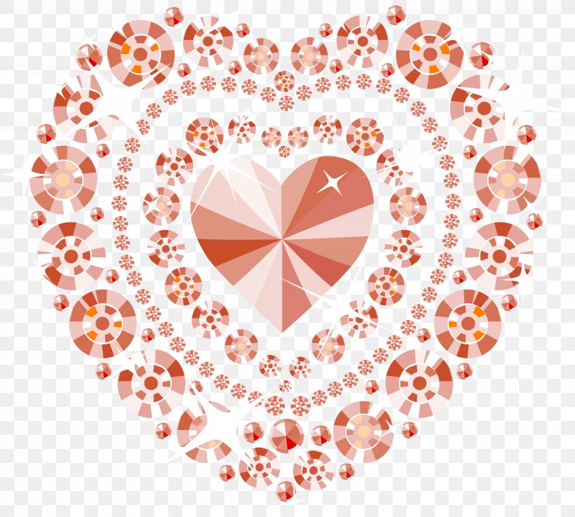 Orange Diamond Heart, PNG, 4317x3884px, Watercolor, Cartoon, Flower, Frame, Heart Download Free