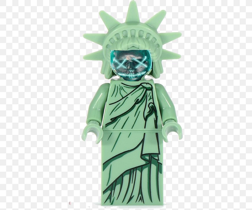 Statue Of Liberty Lego Minifigures Toy, PNG, 370x685px, Statue Of Liberty, Bricklink, Fictional Character, Figurine, Green Download Free