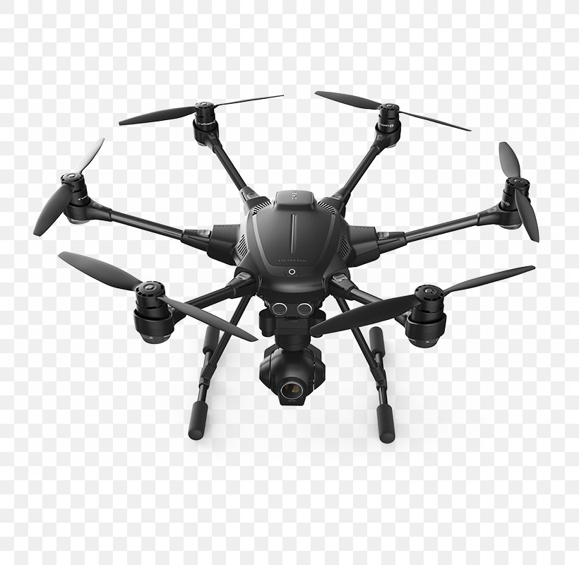 Yuneec International Typhoon H Mavic Pro Quadcopter Unmanned Aerial Vehicle, PNG, 800x800px, 4k Resolution, Yuneec International Typhoon H, Aircraft, Black And White, Camera Download Free