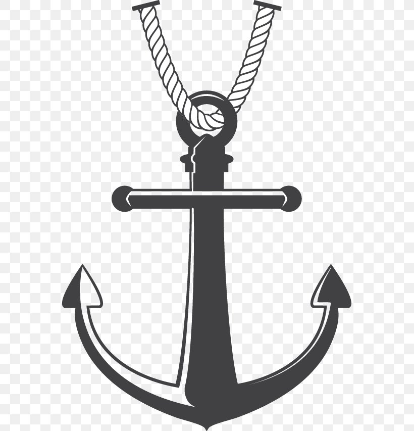 Anchor Watercraft Rope Clip Art, PNG, 573x853px, Anchor, Black And White, Hardware Accessory, Monochrome, Rope Download Free