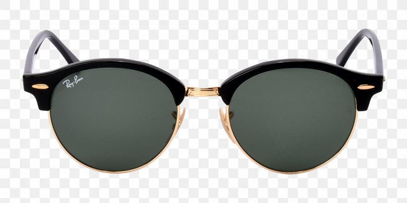 Ray-Ban Clubround Aviator Sunglasses Ray-Ban Round Metal, PNG, 1000x500px, Rayban, Aviator Sunglasses, Brand, Clothing Accessories, Coupon Download Free