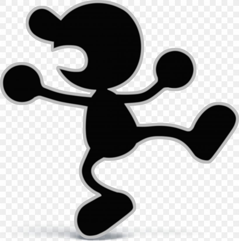 Super Smash Bros. For Nintendo 3DS And Wii U Super Smash Bros. Melee Pac-Man Mr. Game And Watch, PNG, 4349x4404px, Super Smash Bros Melee, Black And White, Game, Game Watch, Handheld Electronic Game Download Free
