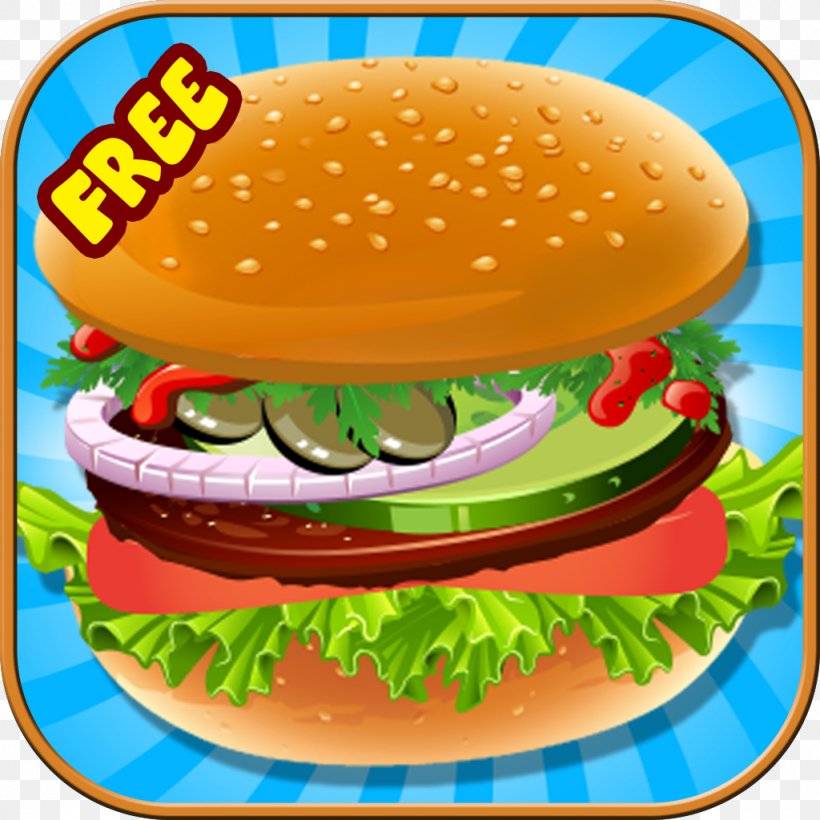 Hamburger Burger Maker | Cooking Game Burger Maker Shop Burger Go, PNG, 1024x1024px, Hamburger, Android, Cheeseburger, Chef, Cooking Download Free