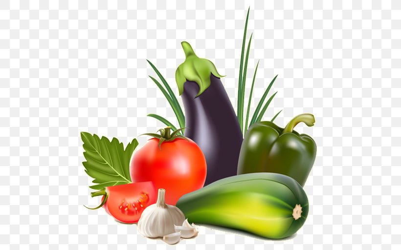 Vegetarian Cuisine Vegetable Vector Graphics Clip Art, PNG, 512x512px, Vegetarian Cuisine, Bell Pepper, Bell Peppers And Chili Peppers, Carrot, Eggplant Download Free