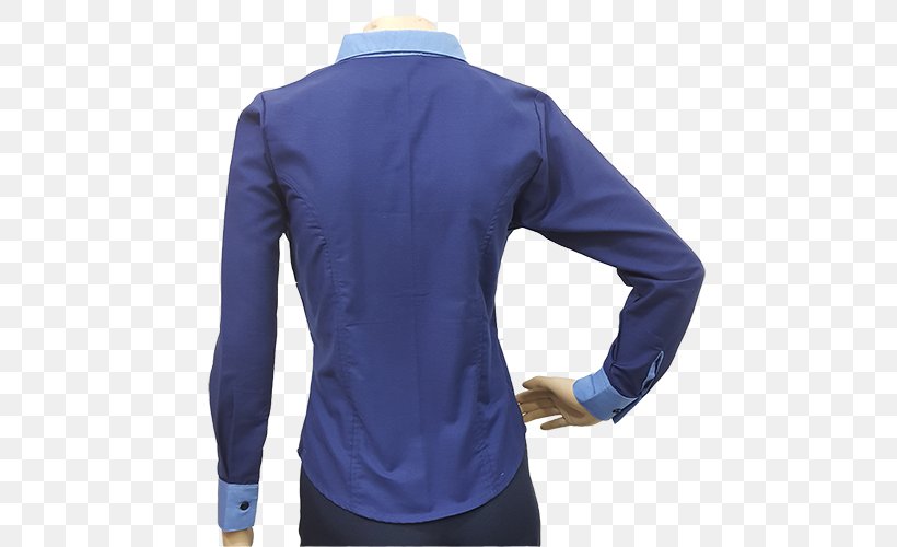 Dress Shirt Long-sleeved T-shirt Blue Blouse, PNG, 500x500px, Dress Shirt, Blouse, Blue, Button, Cobalt Blue Download Free