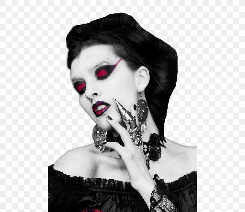 Gothic Art Gothic Architecture Gothic Fashion Goth Subculture Dark Lady, PNG, 500x711px, Gothic Art, Beauty, Black And White, Black Hair, Dark Lady Download Free