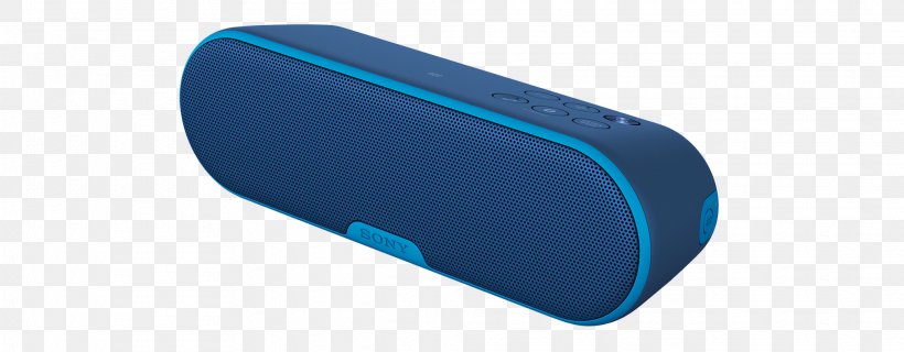 Sony SRS-XB2 Loudspeaker Enclosure Sound Headphones, PNG, 2028x792px, Sony Srsxb2, Aqua, Bass, Blue, Bluetooth Download Free