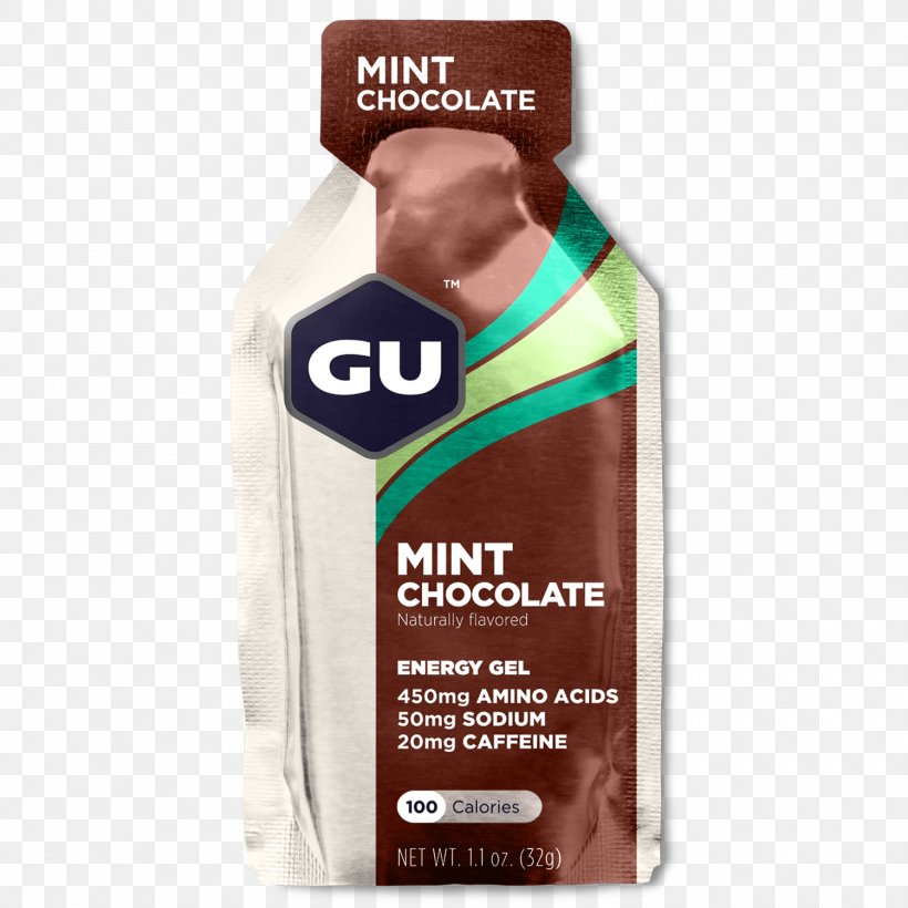 GU Energy Labs Energy Gel Mint Chocolate Carbohydrate, PNG, 1500x1500px, Gu Energy Labs, Caffeine, Caramel, Carbohydrate, Chocolate Download Free