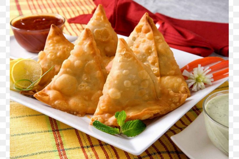 Samosa Indian Cuisine Fast Food Dahi Vada Pakora, PNG, 1050x700px, Samosa, Baked Goods, Crab Rangoon, Cuisine, Curry Puff Download Free