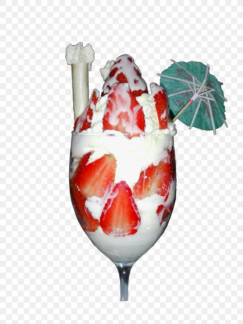 Sundae Ice Cream Parfait Strawberry, PNG, 3000x4000px, Sundae, Cream, Cup, Dairy Product, Dessert Download Free