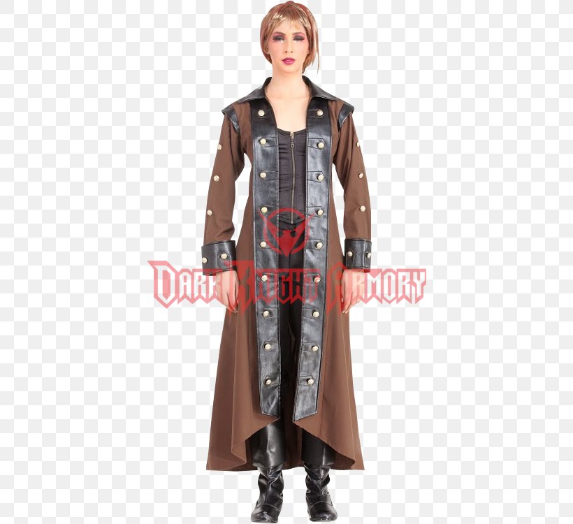 Trench Coat Overcoat Steampunk Leather, PNG, 750x750px, Trench Coat, Bustle, Clothing, Coat, Collar Download Free