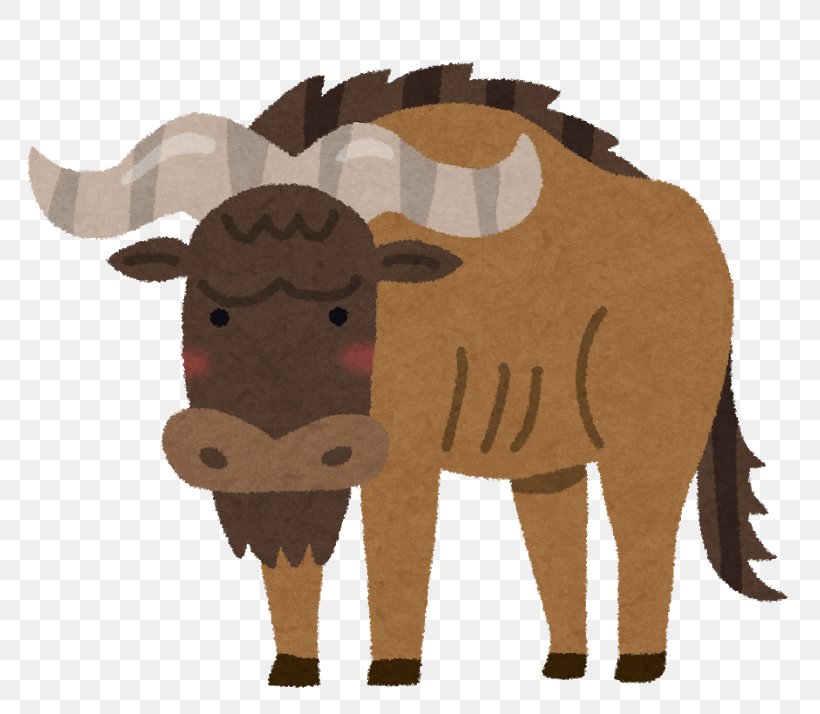 Wildebeest Cattle January 21, 2018 いらすとや, PNG, 800x714px, Wildebeest, Animal, Cartoon, Cattle, Cattle Like Mammal Download Free