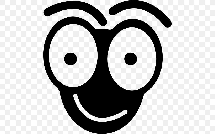 Emoticon Smiley Face Eye, PNG, 512x512px, Emoticon, Animation, Black And White, Emotion, Eye Download Free