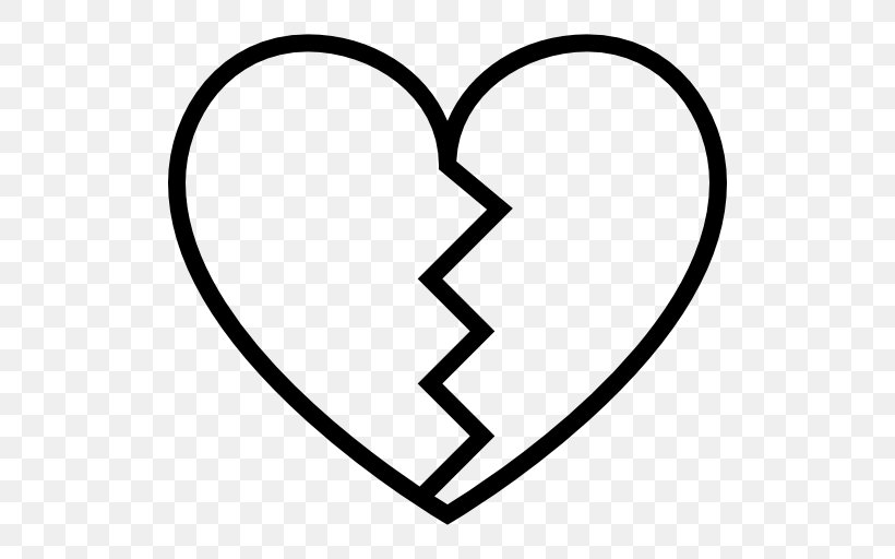 Broken Heart Clip Art, PNG, 512x512px, Broken Heart, Area, Black And White, Breakup, Divorce Download Free