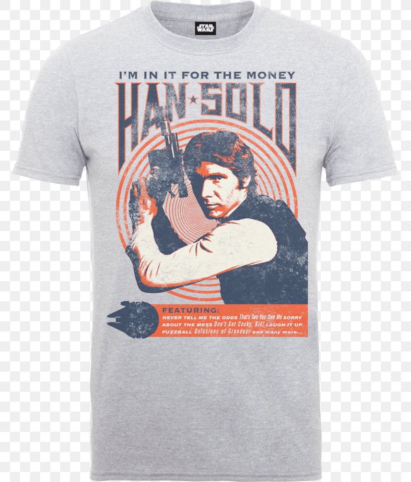 Han Solo Stormtrooper Poster Lando Calrissian Luke Skywalker, PNG, 807x960px, Han Solo, Active Shirt, Blaster, Brand, Chewbacca Download Free