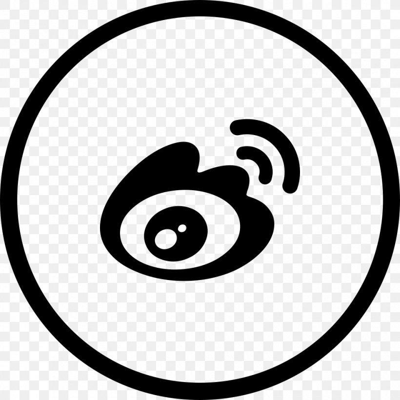 Sina Weibo Sina Corp, PNG, 980x980px, Sina Weibo, Area, Black, Black And White, Icons8 Download Free