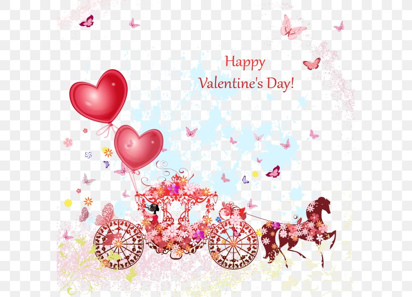 Valentines Day Romance Greeting Card, PNG, 594x592px, Watercolor, Cartoon, Flower, Frame, Heart Download Free